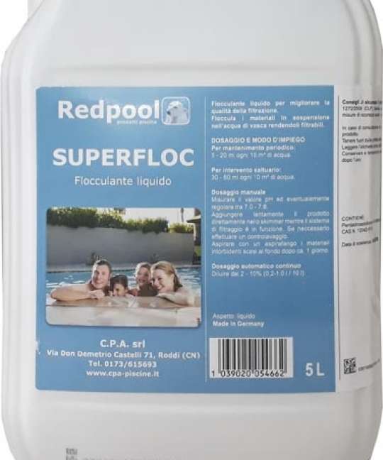 Superfloc liquido Chiarezza dell'acqua per piscina Confezione da 20 l  