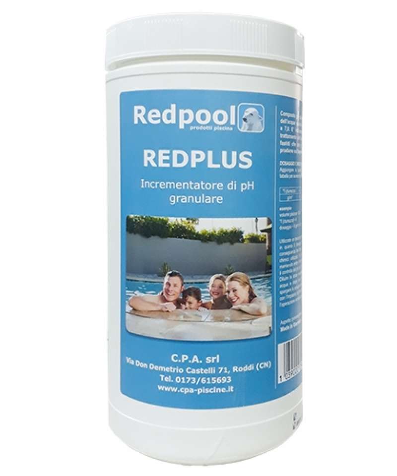 Redplus granulare per Incrementare il PH per piscina Confezione da 1 Kg