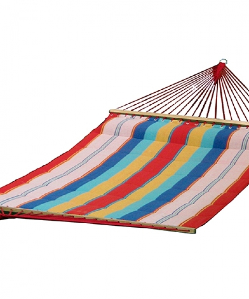 Hammock in striped cotton with padding Greenwood