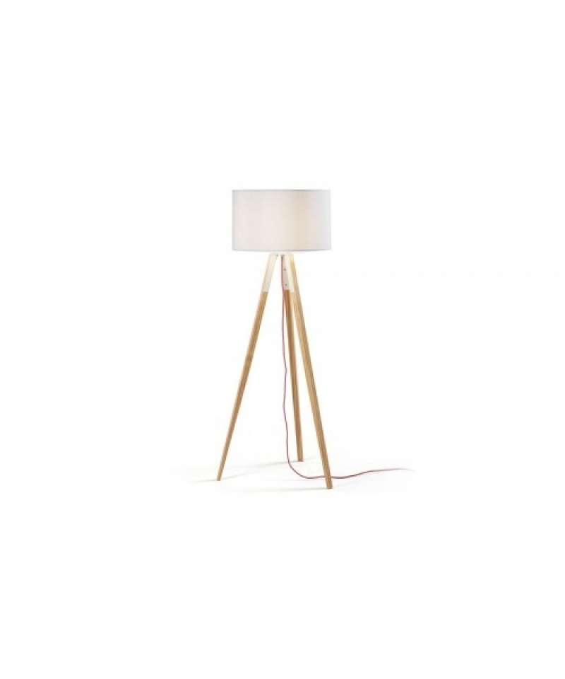 Lampada UZAGI Legno natural Tessuto Bianco LA FORMA