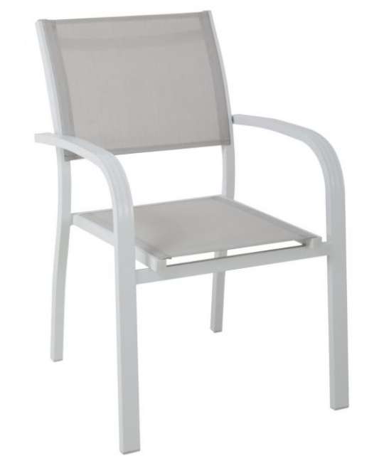 Sedia Viareggio Bianco Greenwood impilabile