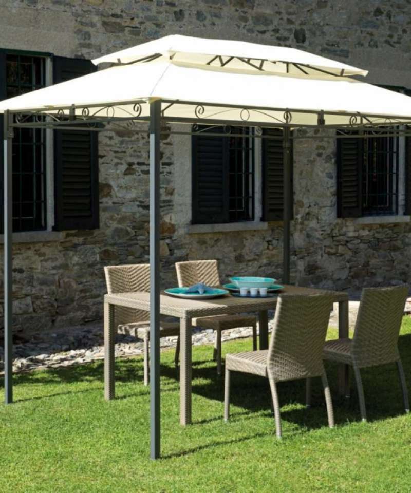 Gazebo in ferro rettangolare Greenwood 3X2 mt.