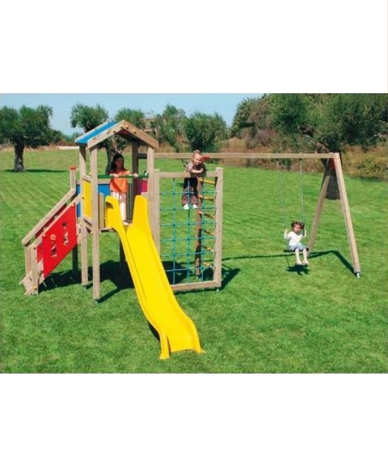 Parco giochi Fortino Multiuso con Altalena GRADIMGIOCHI