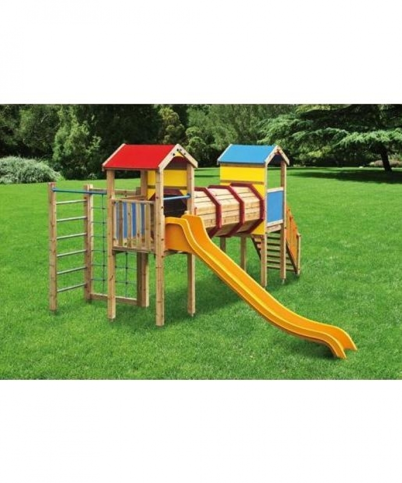 Parco giochi Fortino con Tunnel Ottagonale GRADIMGIOCHI