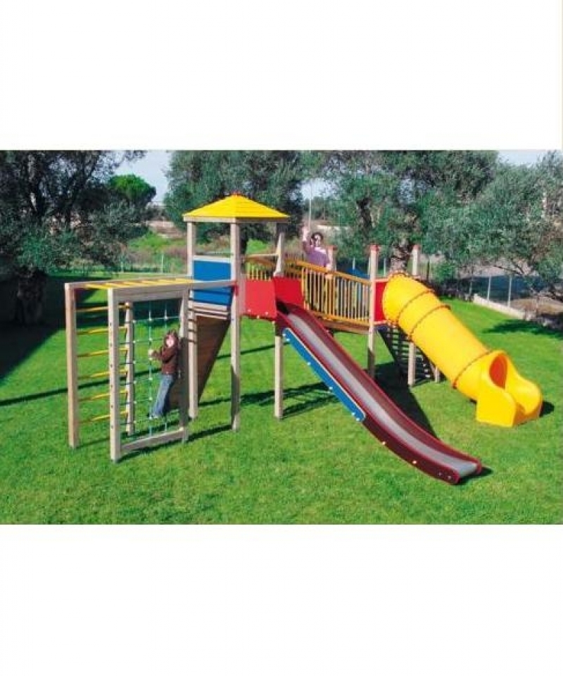Parco giochi Fortino con due scivoli GRADIMGIOCHI